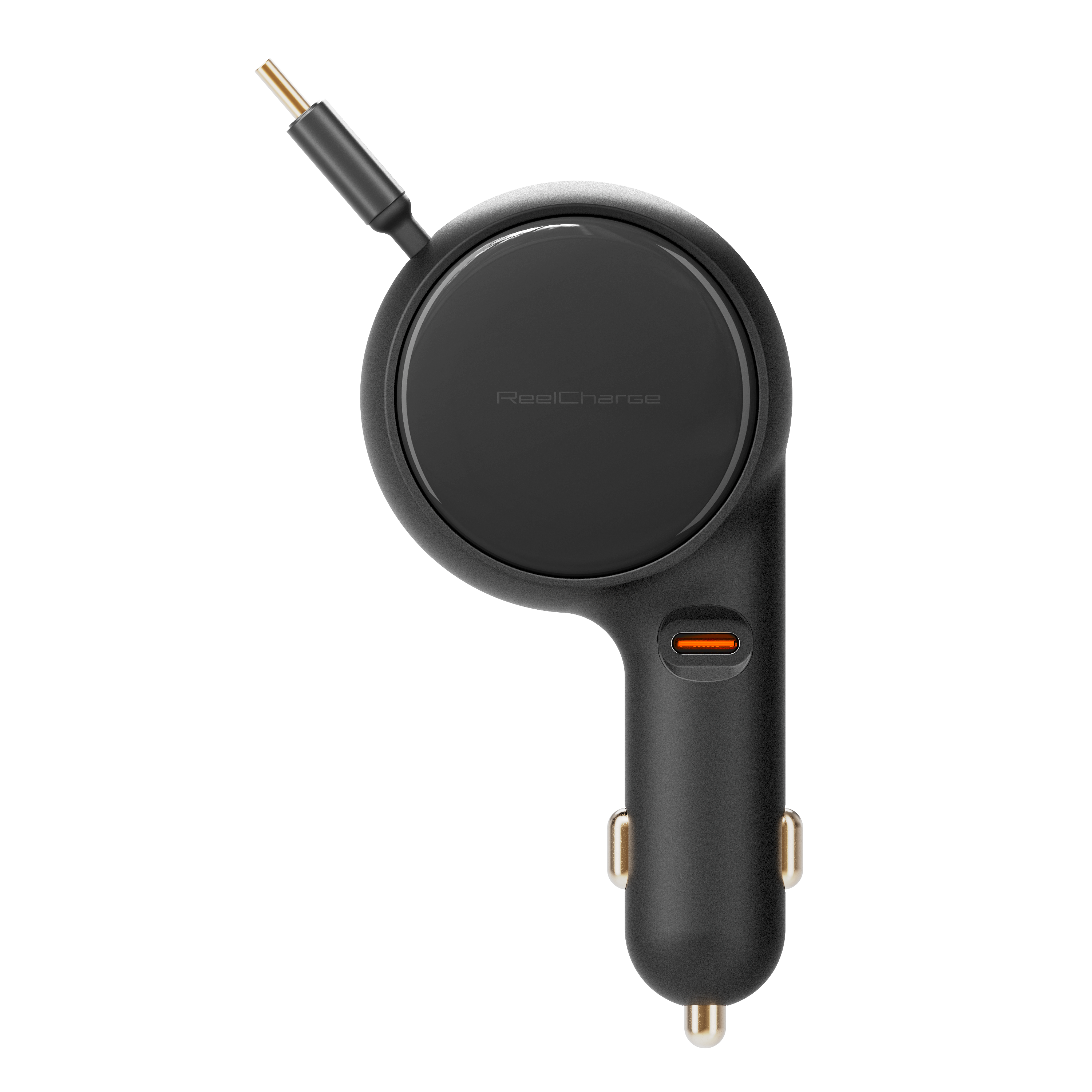 2-in-1 Car Charger with Retractable Cable - 60W