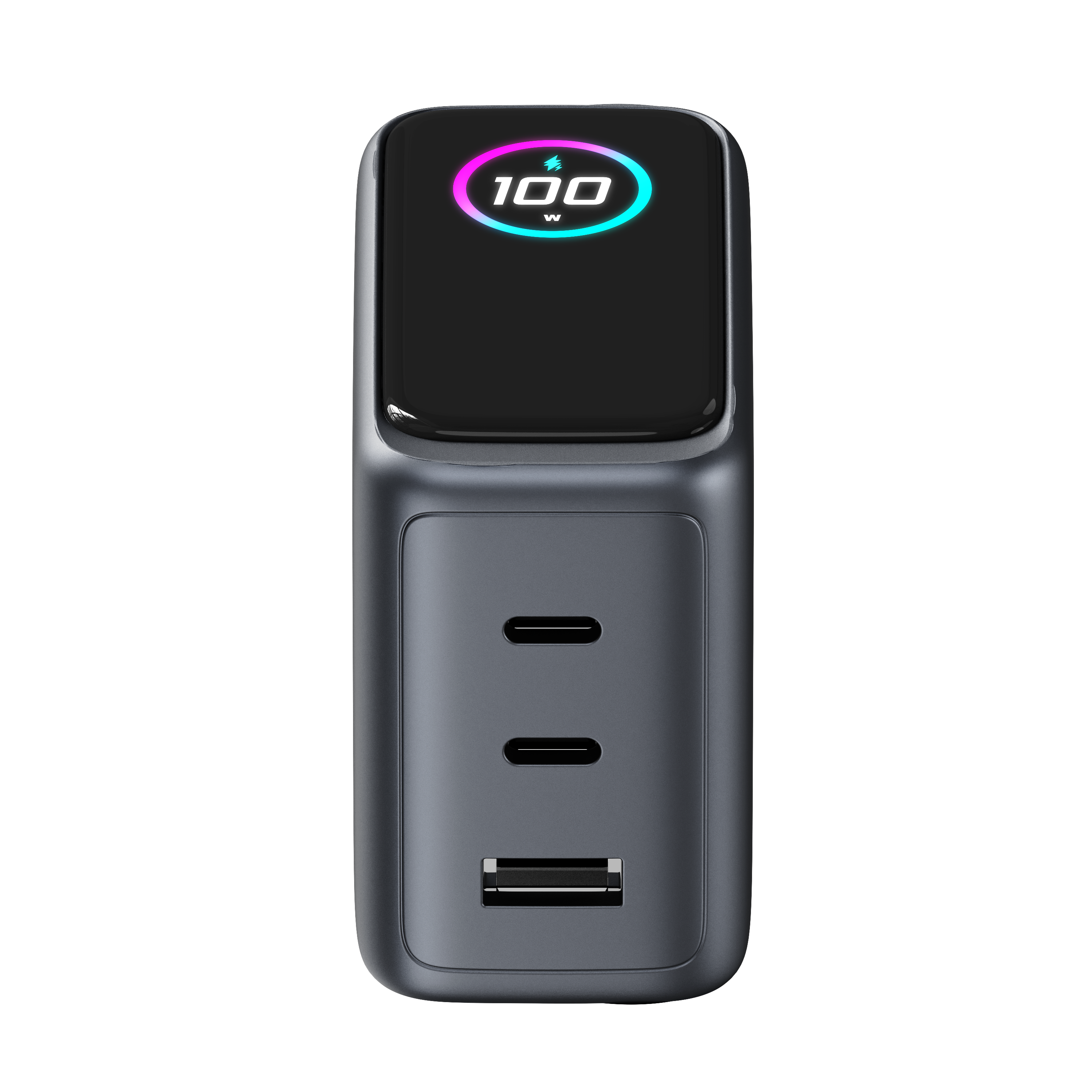 3-in-1 Wall Charger with Smart Display - 100W