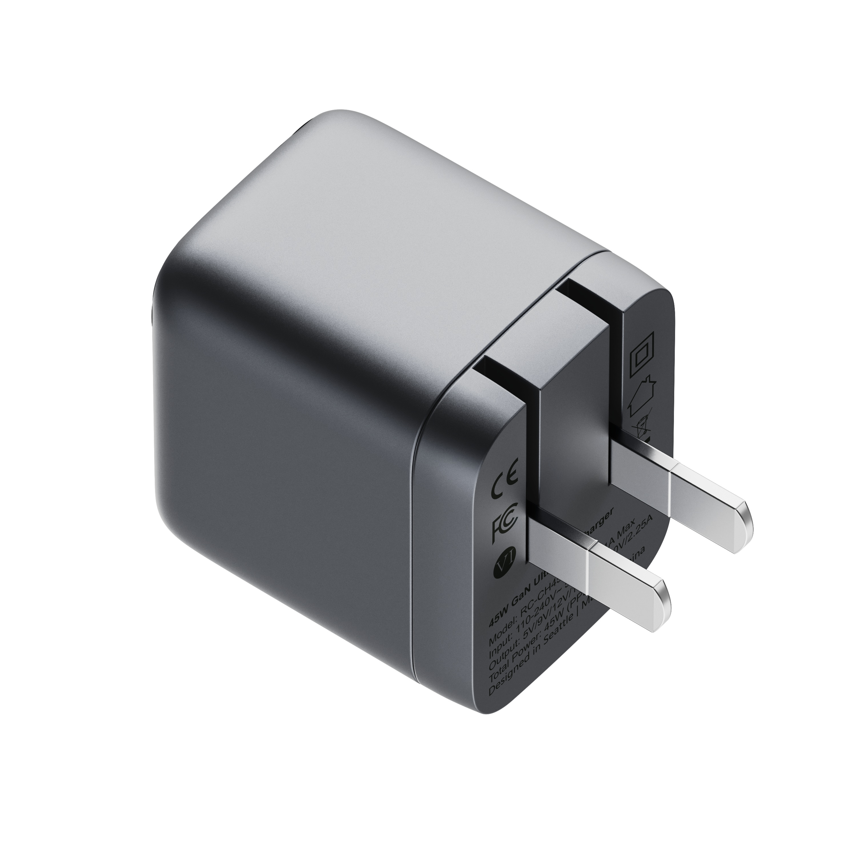 Mobile Wall Charger with Smart Display - 45W