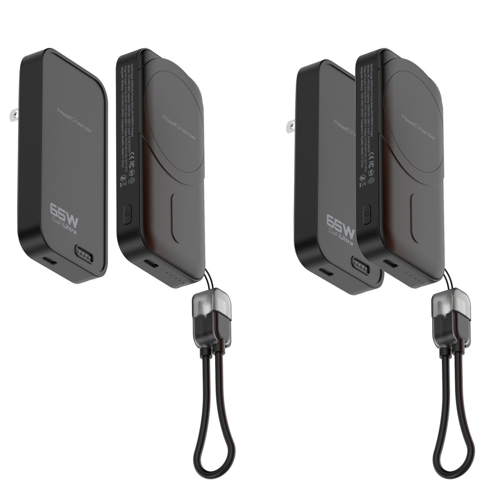 2in1 Power Bank (2-Piece) 5K mAh + 65W Wall Charger