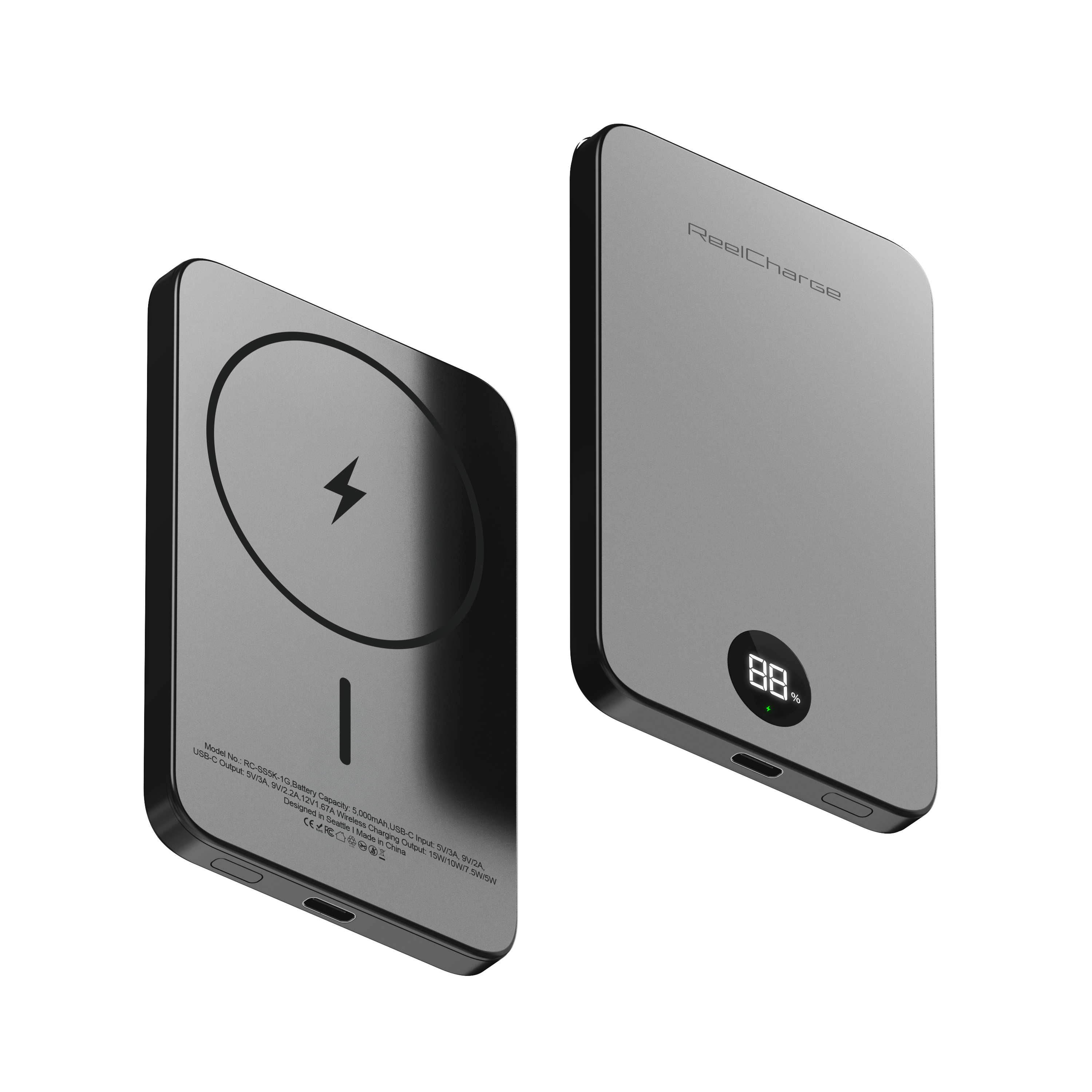 5K Semi Solid State Power Bank - Aluminum w/LED