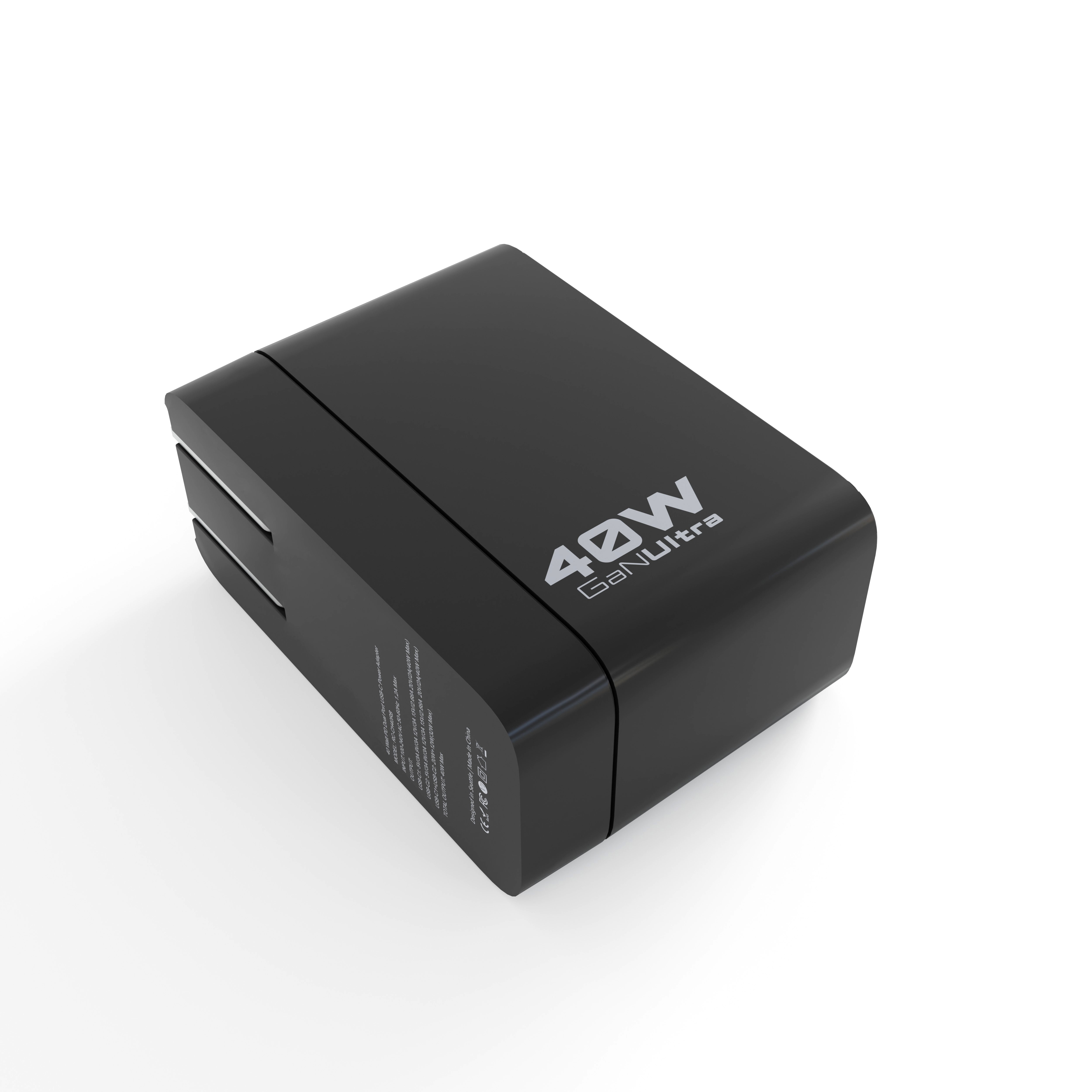 40W USB-C+C AVS Wall Charger w/Retractable Cable