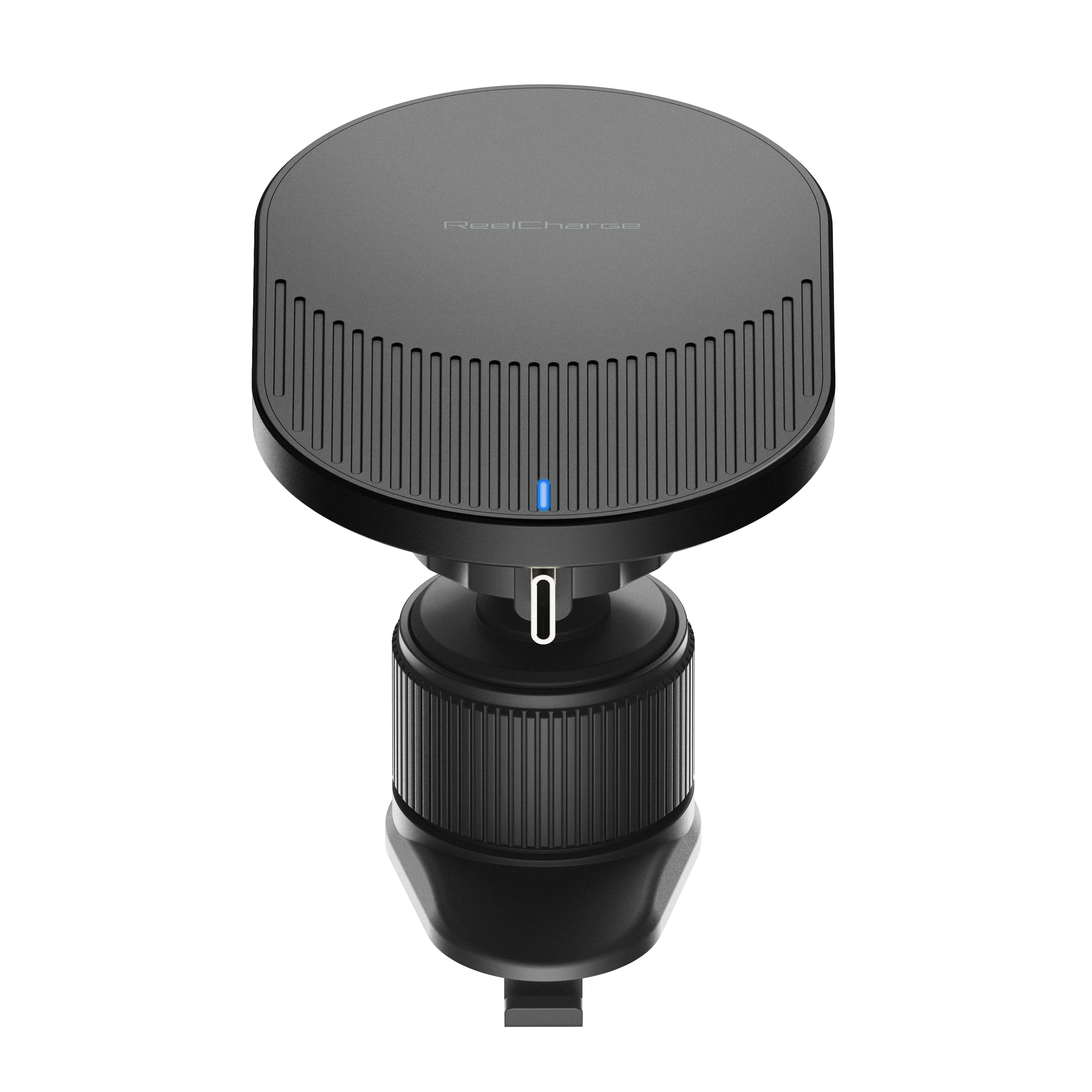 15W Wireless Vent Mount and Charger With a Retractable USB-C Input Cable