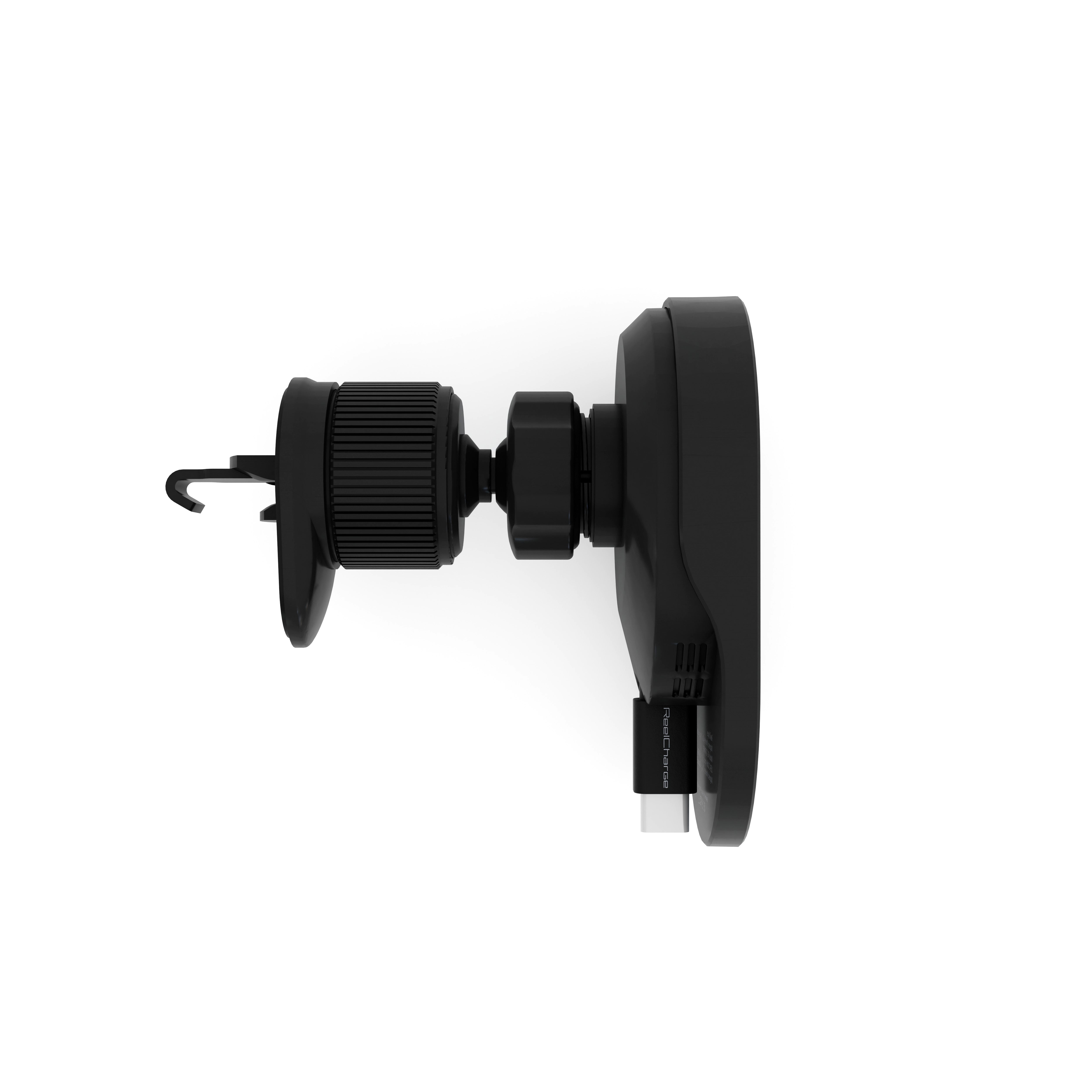 Magnetic Wireless Car Charger w/Retractable Cable