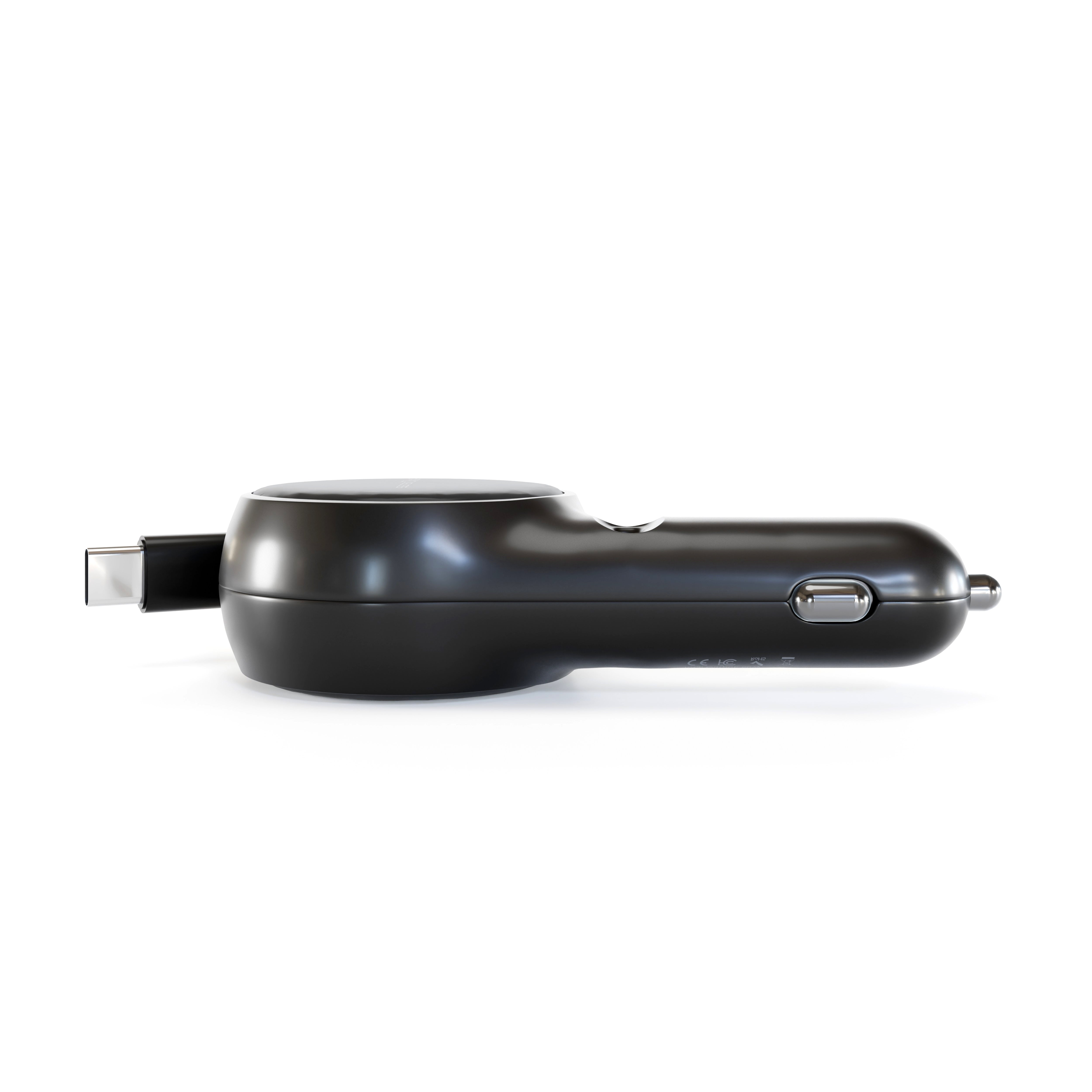 60W Car Charger w/Retractable Cable