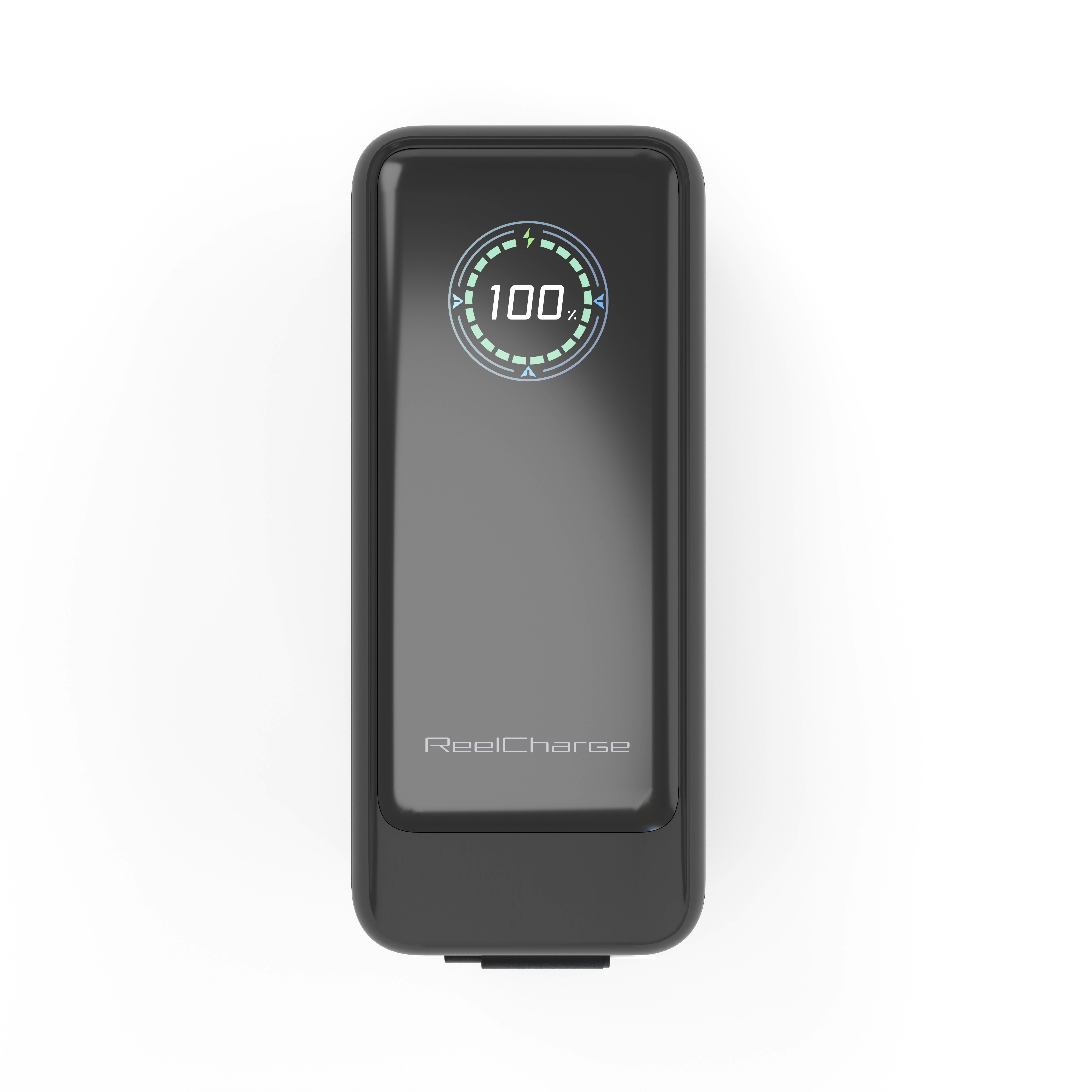 ReelPro 67W 15,000 mAh Power Bank w/ Retractable Cable, Folding prongs