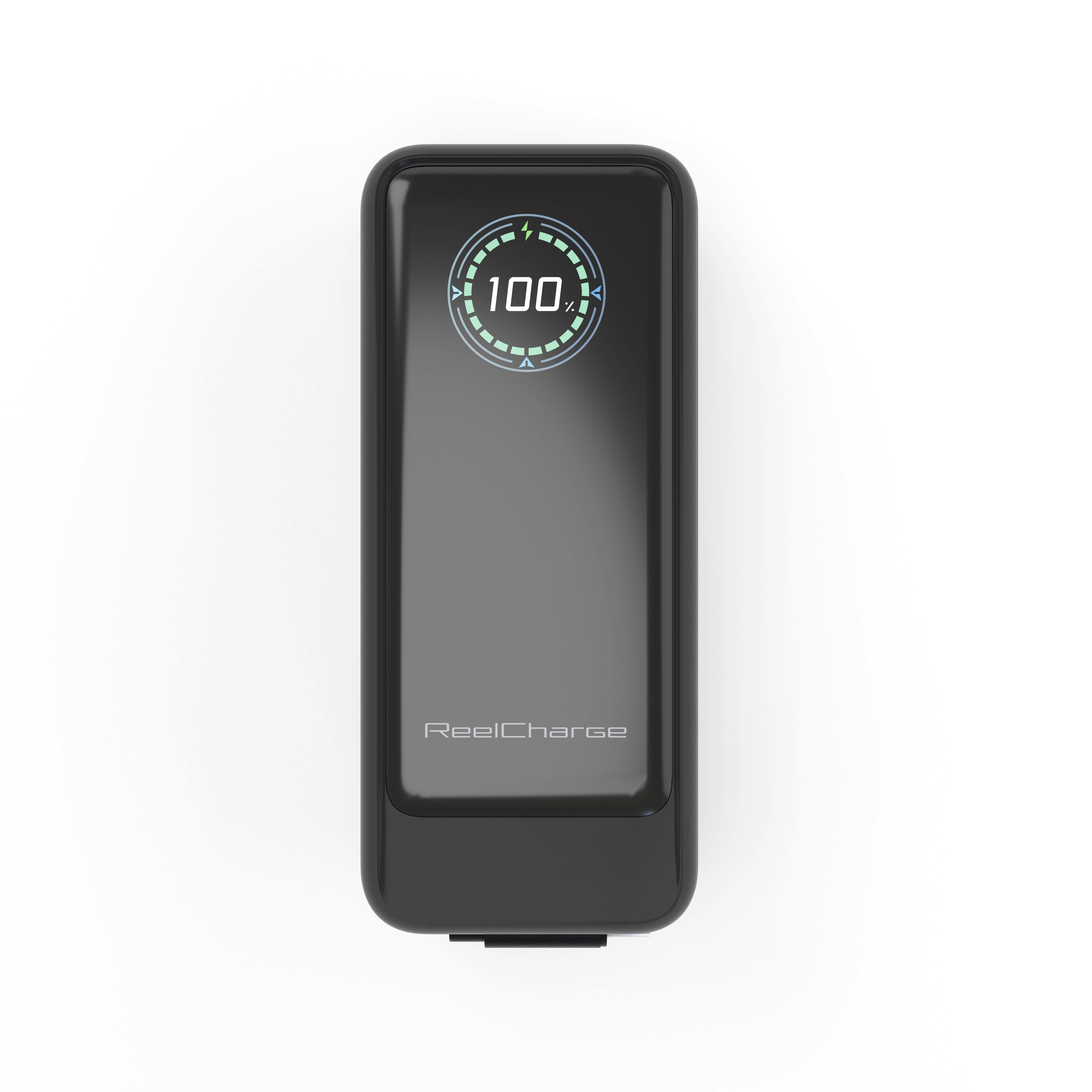 ReelPro 45W 10,000 mAh Power Bank w/ Retractable Cable, Folding prongs