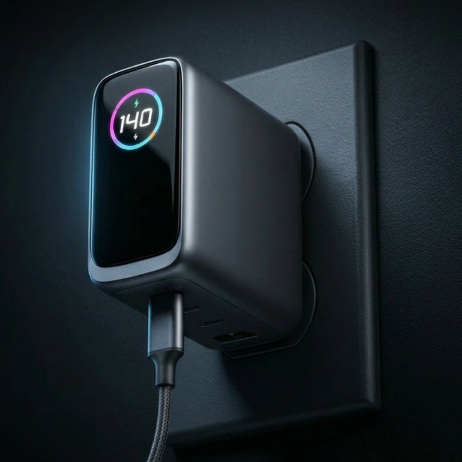 4-in-1 Laptop Charger with Smart Display - 140W
