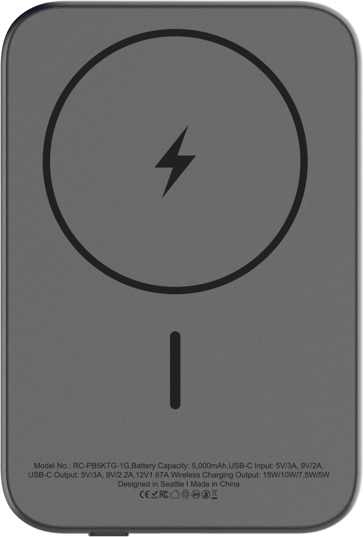 5K Solid State Wireless Power Bank - Tempered Glass