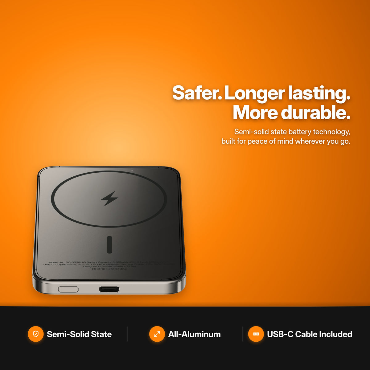 ReelCharge ReelSafe Wireless Power Bank 5K Gray why it is better