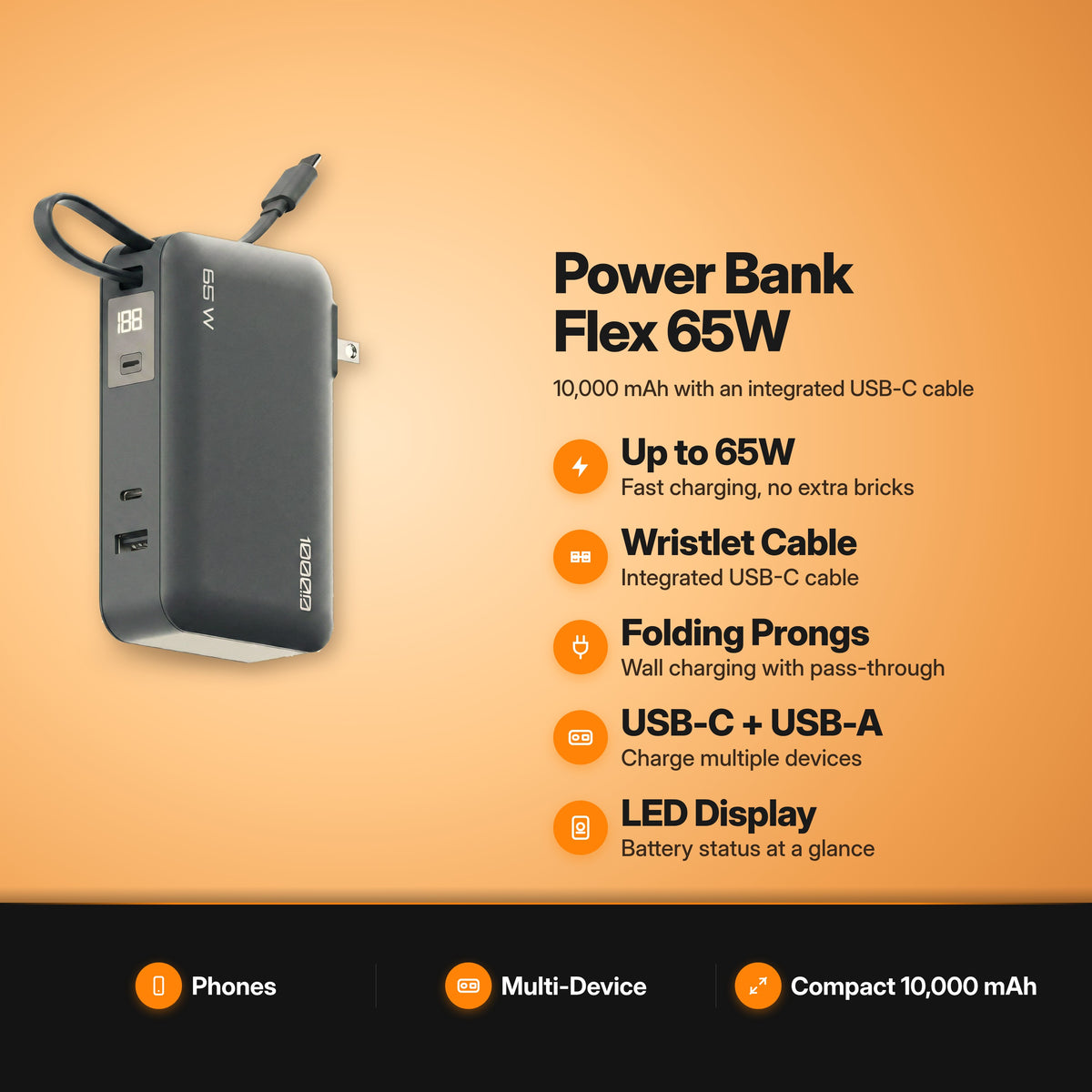 ReelCharge Power Bank Flex 65W key features