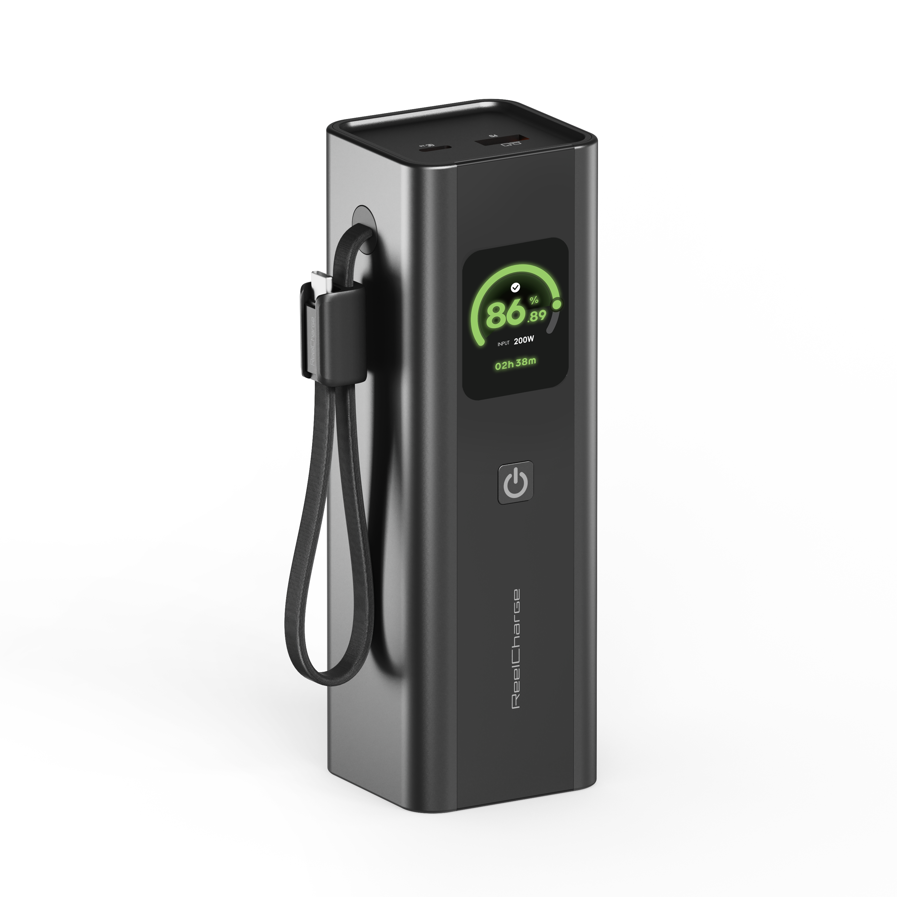 27K mAh Power Bank with Integrated Cable - 200W