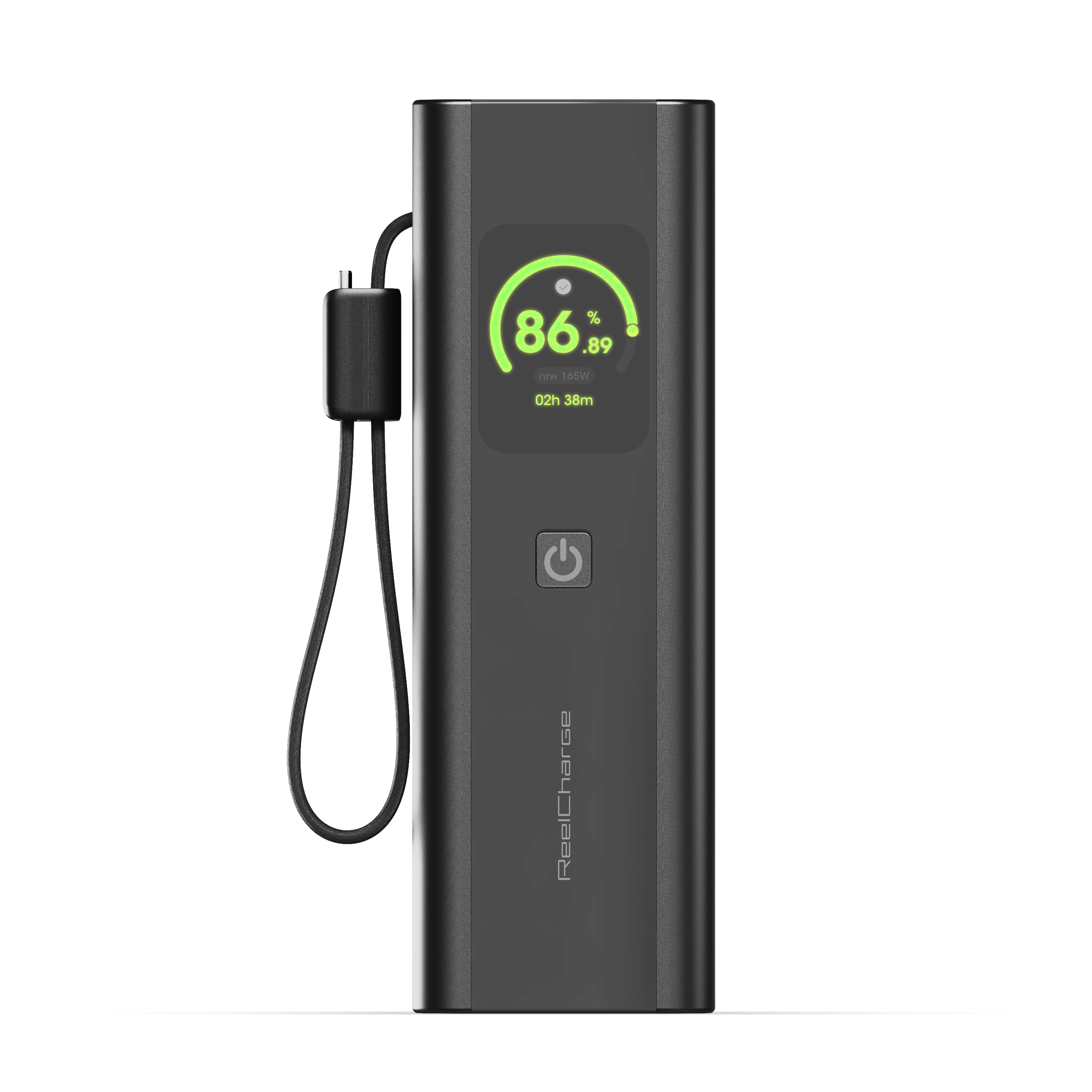 200W 27,000mAh Power Bank w/Integrated 140W USB-C Out Cable, Smart Display, USB-A & C Out