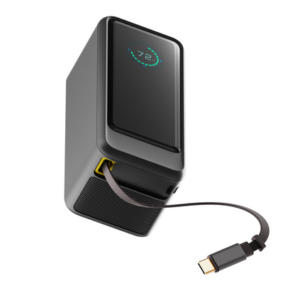 15K mAh Power Bank with Retractable Cable - 67W