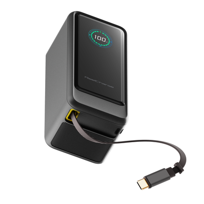 ReelPro 67W Power Bank with Retractable Cable - 15,000 mAh