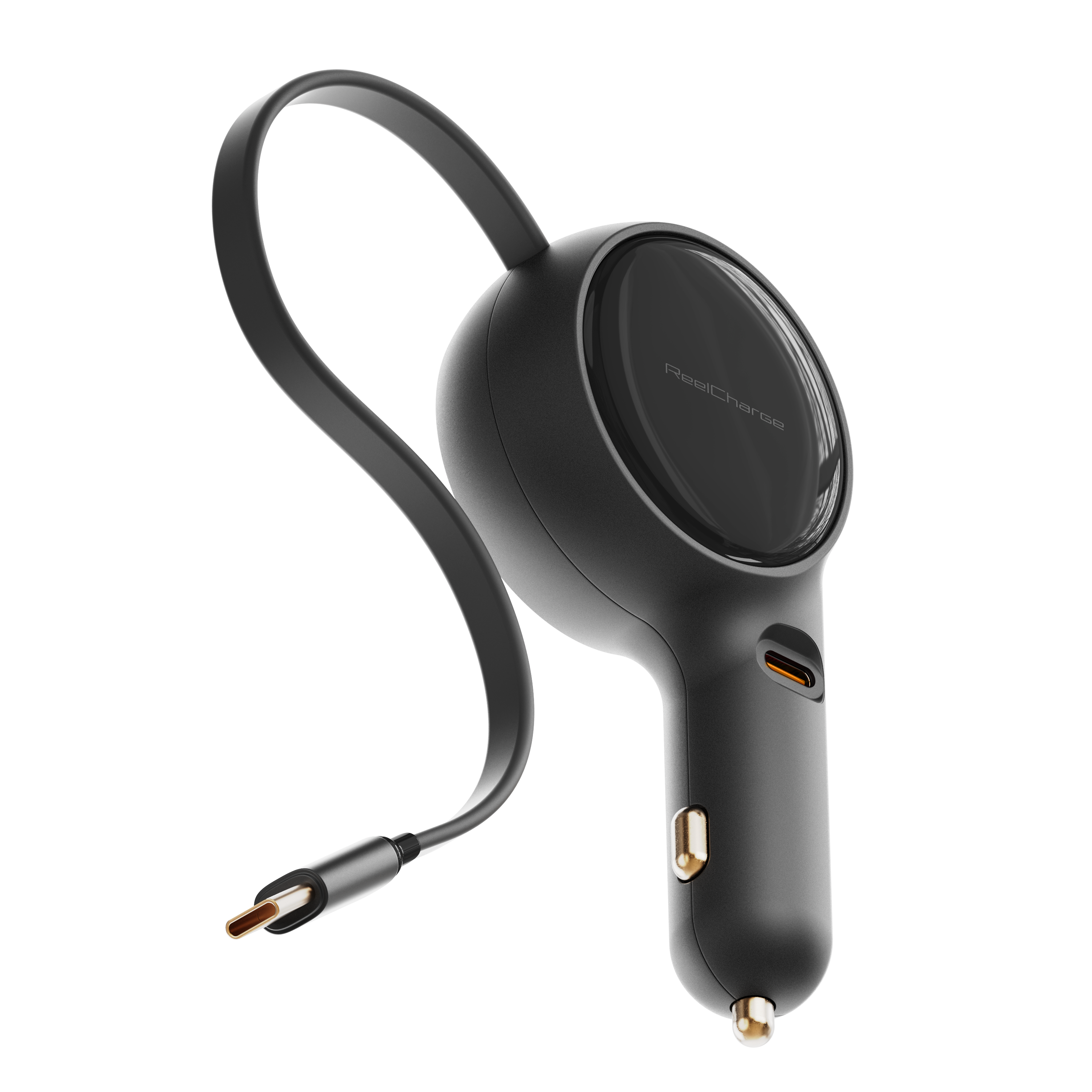2-in-1 Car Charger with Retractable Cable - 60W