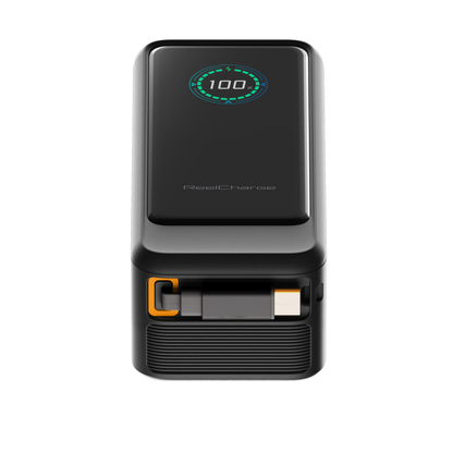 10K mAh Power Bank with Retractable Cable - 45W
