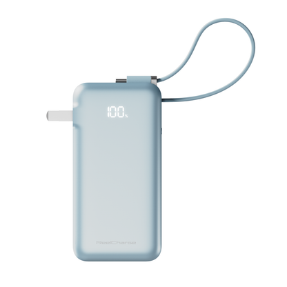 10,000 mAh Power Bank with Integrated Cable - 45W