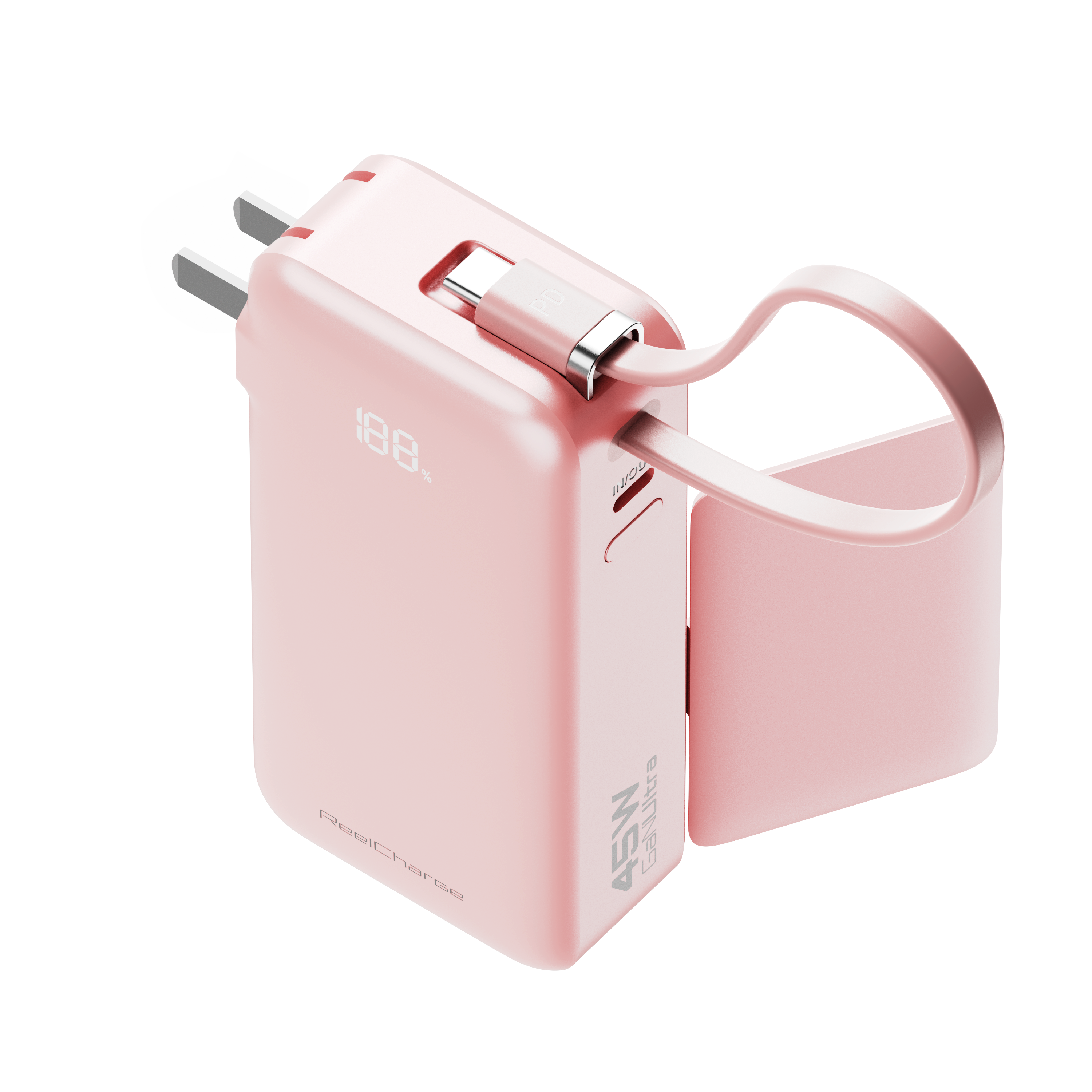 10K mAh Power Bank with Integrated Cable - 45W