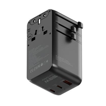 Global Travel Charger with Retractable Cable- 100W