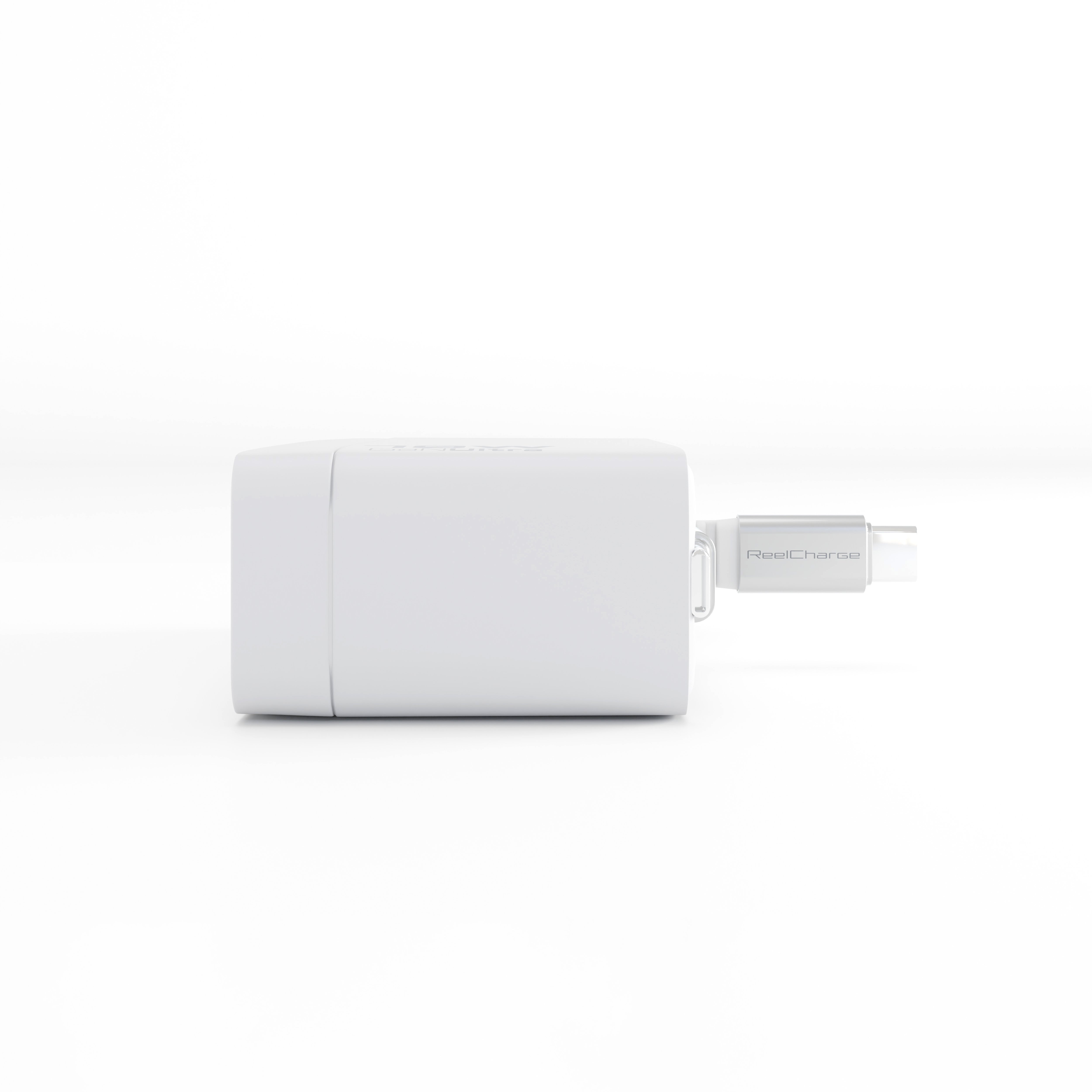70W USB-C+C+A AVS Wall Charger w/Retractable Cable