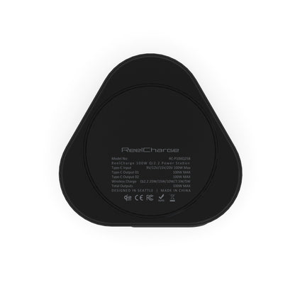 100W Qi2 25W Power Station w/Dual Retractable Cables