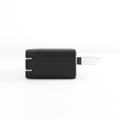 70W USB-C+C+A AVS Wall Charger w/Retractable Cable