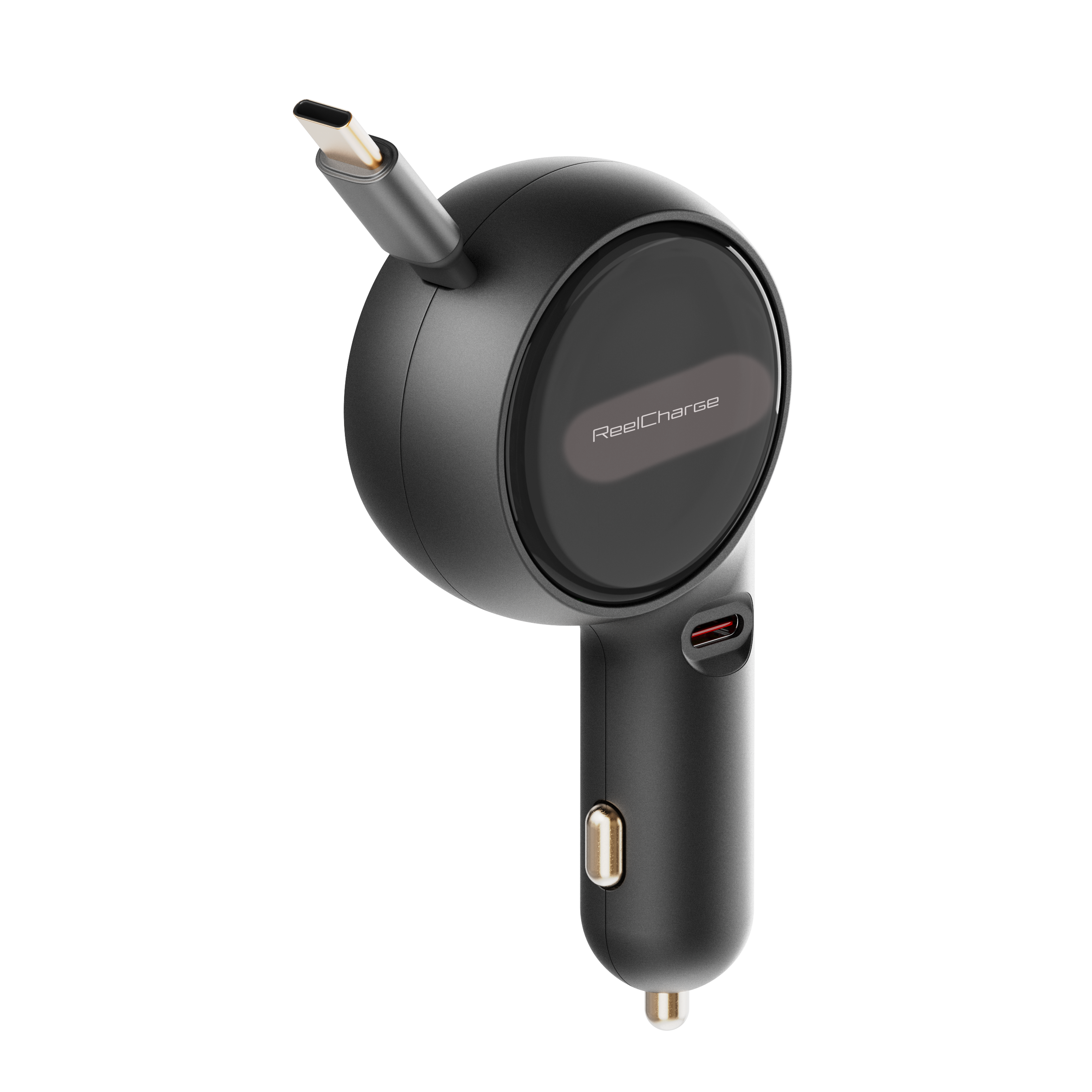 2-in-1 Car Charger with Retractable Cable - 60W