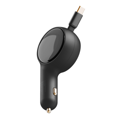 2-in-1 Car Charger with Retractable Cable - 60W