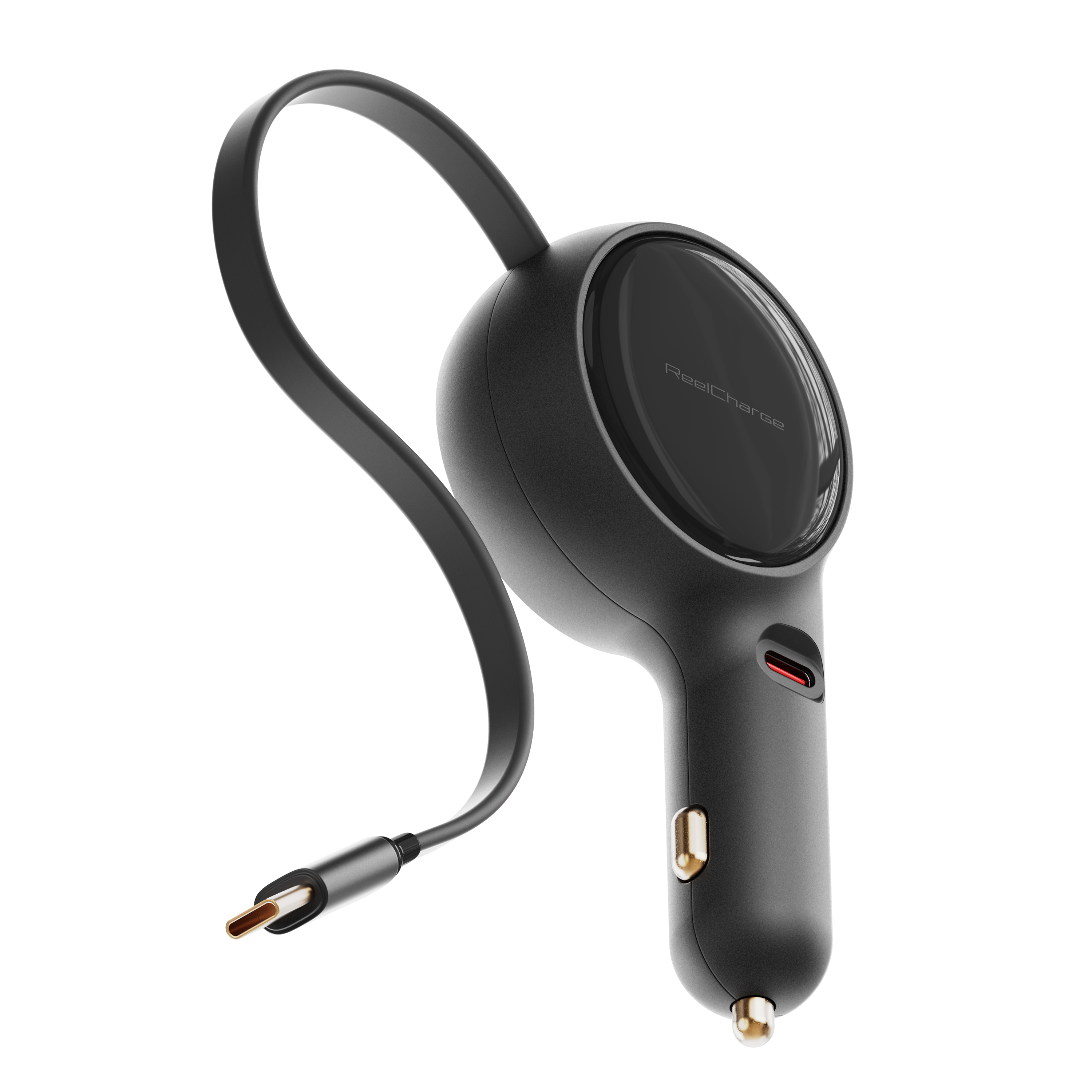 2-in-1 Car Charger with Retractable Cable - 60W