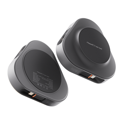 100W Qi 15W Power Station + Universal Watch Charger w/Dual Retractable USB-C Cables