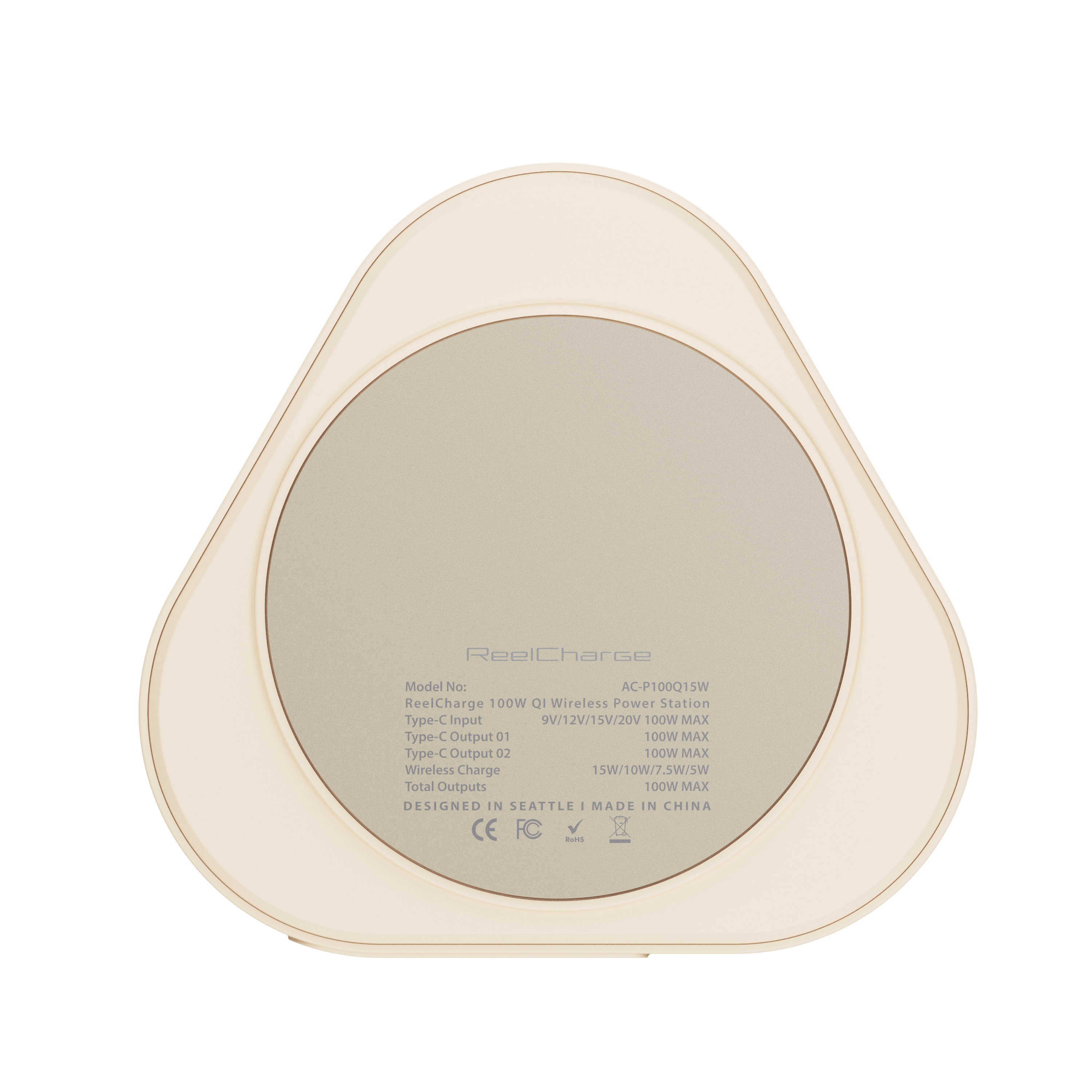 3-in-1 Qi2 100W Power Station w/ 25W Wireless Charging & Dual Retractable USB-C Cables Out