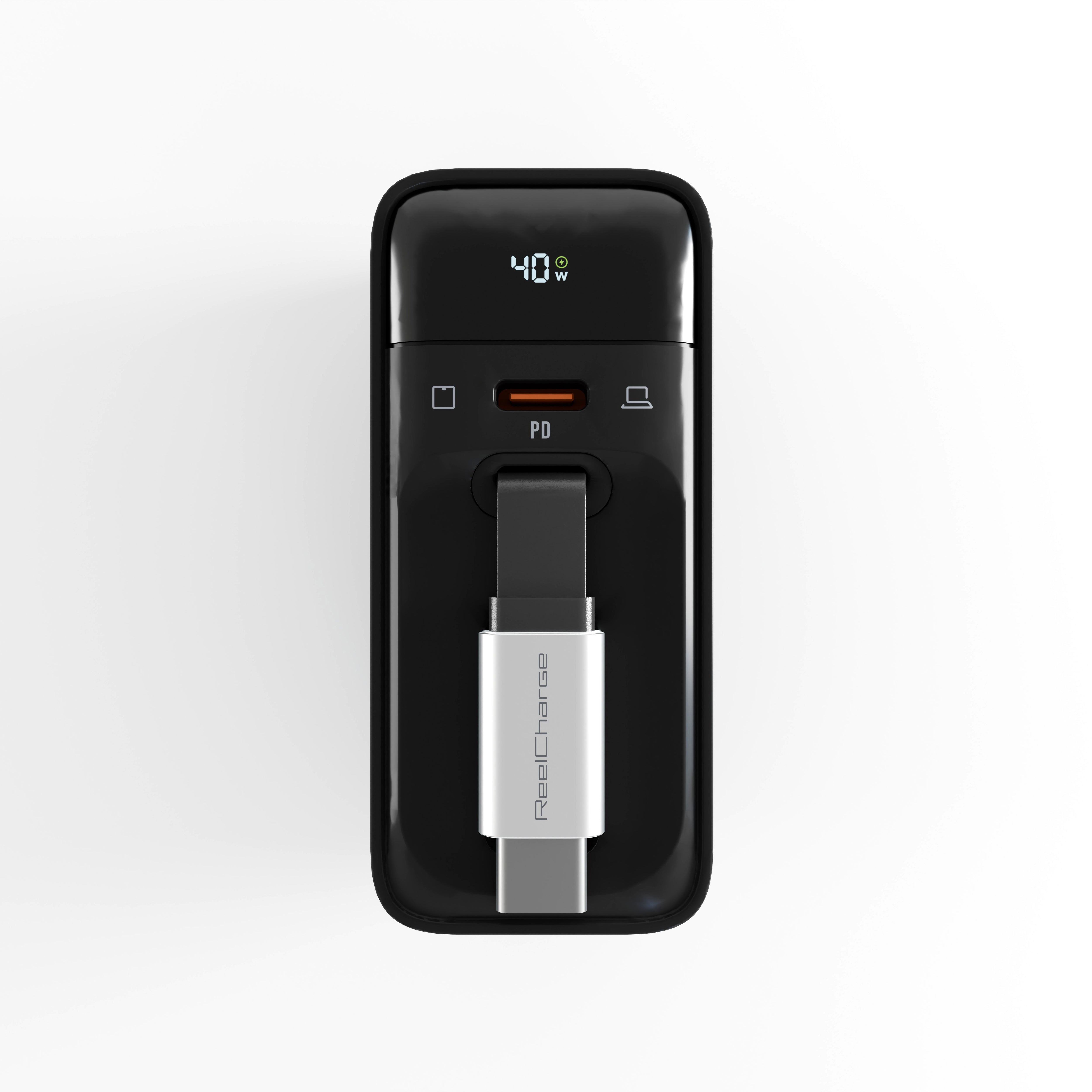 40W USB-C+C AVS Wall Charger w/Retractable Cable