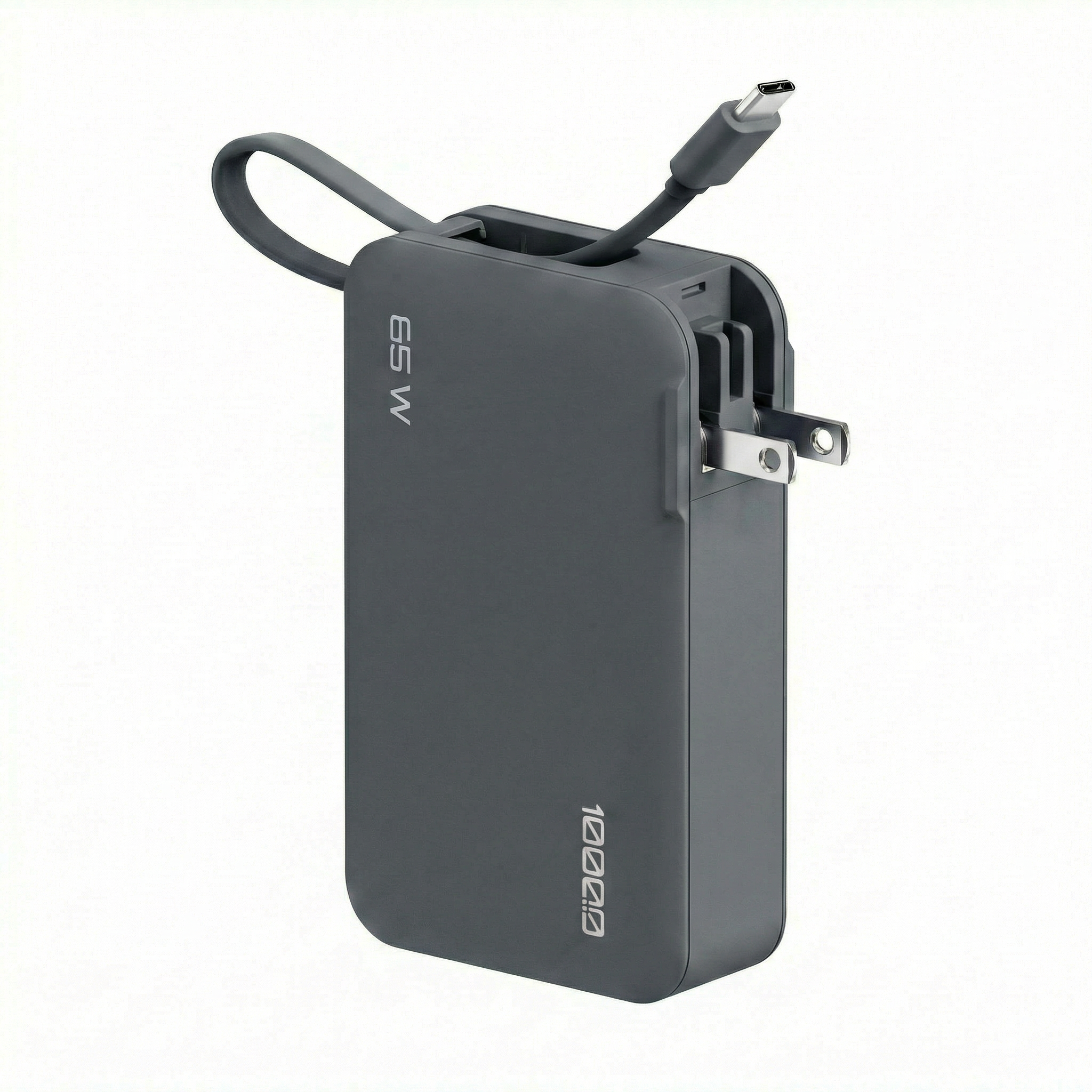 10K mAh Power Bank with Integrated Cable - 65W