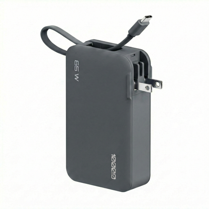 10K mAh Power Bank with Integrated Cable - 65W