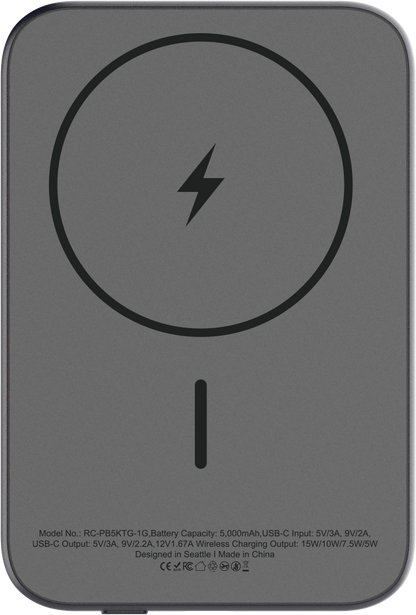 5K Solid State Wireless Power Bank - Tempered Glass