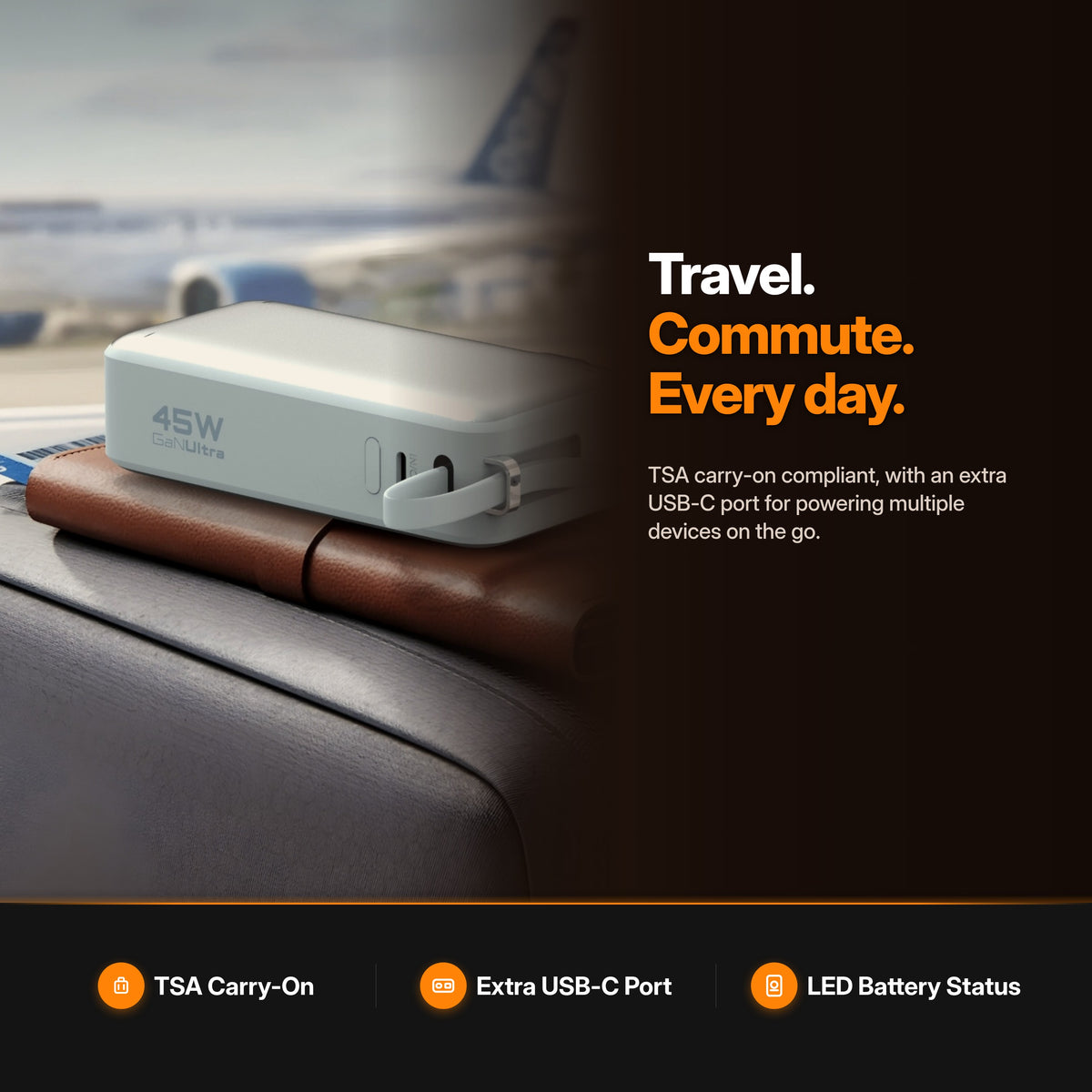 ReelCharge Power Bank Flex 45W in use