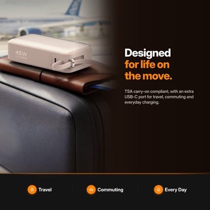 ReelCharge ReFlextion 45W Power Bank in use