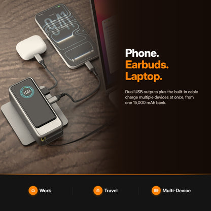 ReelCharge ReelPro 67W Power Bank in use