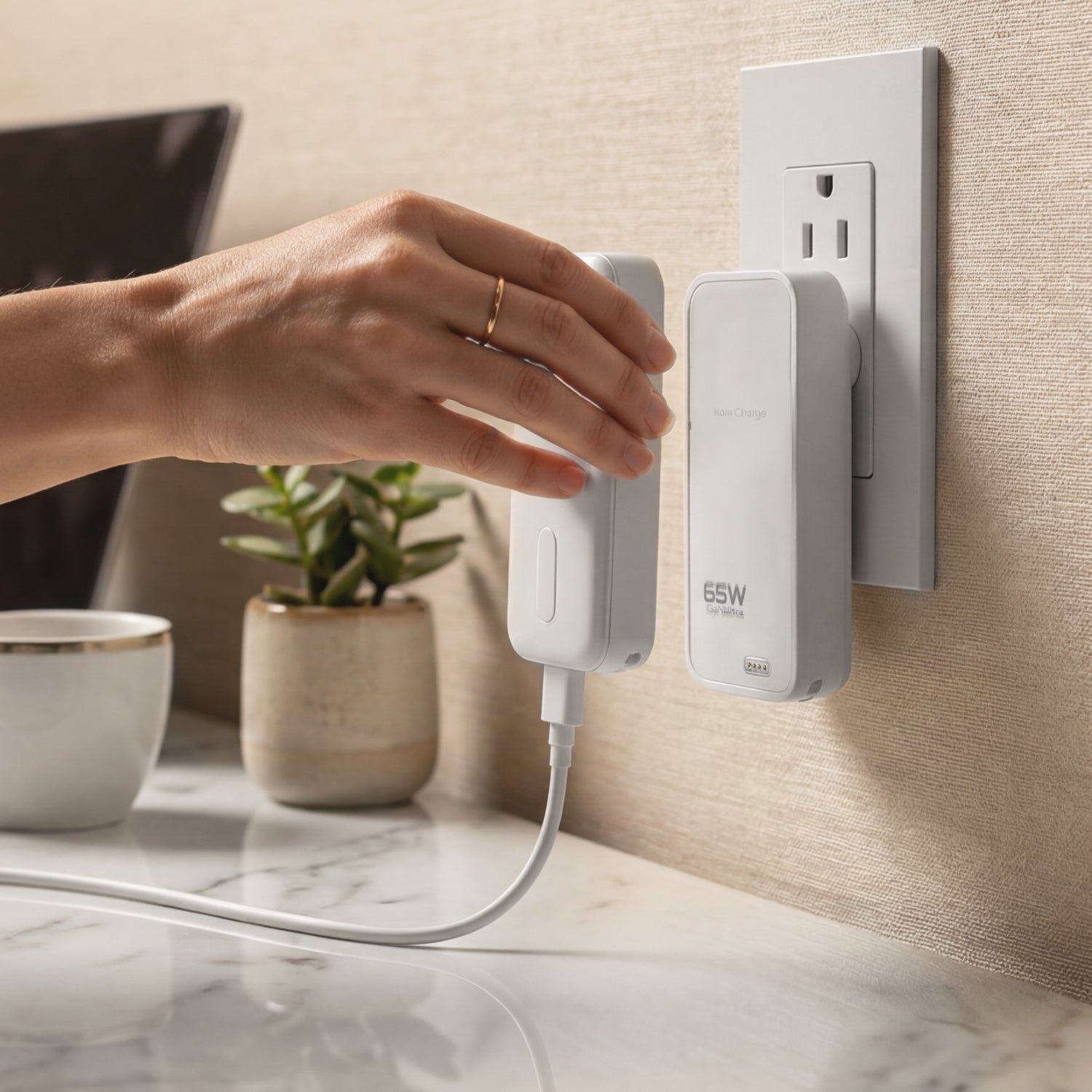 2-in-1 Power Bank (5K mAh) and Wall Charger (65W) Travel Bundle