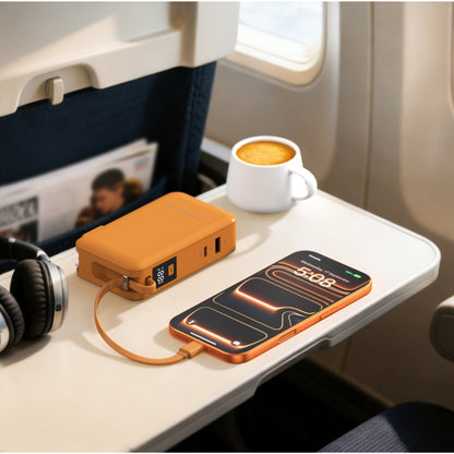 10K mAh Power Bank with Integrated Cable - 65W